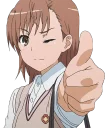 👍 emoji Misaka Mikoto Telegram sticker 12 of 51