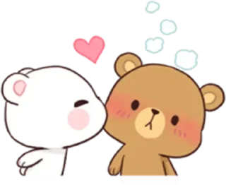 😘 emoji @Opstickerpacks 💖Milk & mocha 🌟🌸 Telegram sticker 6 of 35