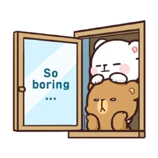 🥱 emoji @Opstickerpacks 🌟Milk & Mocha 💖💫 Telegram sticker 14 of 25