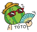 🍉 emoji Watermelon Head by @wontae Telegram sticker 19 of 38