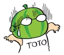 Sticker from Watermelon Head by @wontae