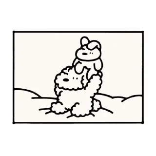 🥺 emoji Dog cartoon white @aestheticstikerpack Telegram sticker 22 of 23
