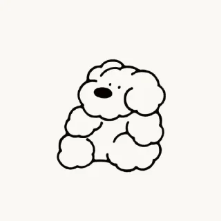 🥺 emoji Dog cartoon white @aestheticstikerpack Telegram sticker 21 of 23