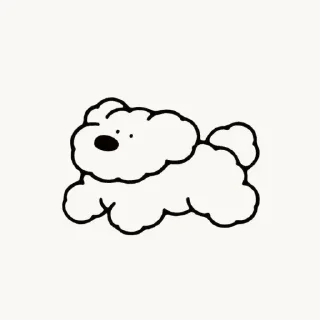 🥺 emoji Dog cartoon white @aestheticstikerpack Telegram sticker 8 of 23