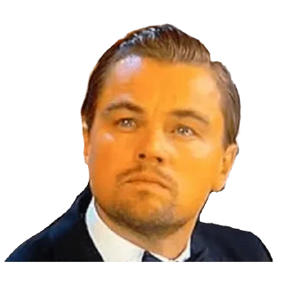 😕 emoji leonardo dicaprio Telegram sticker 15 of 36