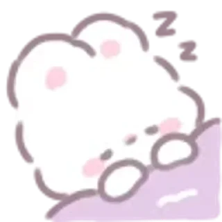 😴 emoji Cloudy Kitty 💗 [@CuteStickerStore] Telegram sticker 22 of 27