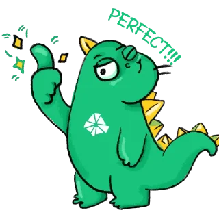 👍 emoji Krystal Dinosaur Telegram sticker 16 of 21