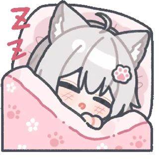 😴 emoji 桃源猫猫 @zhaxia_cn Telegram sticker 13 of 16
