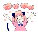 ❤ emoji ねこみみっこネココ3 Telegram sticker 10 of 40