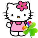 🍀 emoji Hello Kitty Telegram sticker 10 of 10