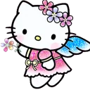 👼 emoji Hello Kitty Telegram sticker 6 of 10