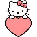 ❤ emoji Hello Kitty Telegram sticker 7 of 10