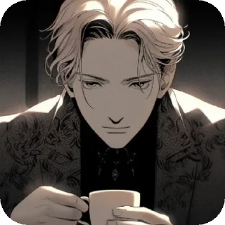 🧠 emoji Johan Liebert Telegram sticker 10 of 16
