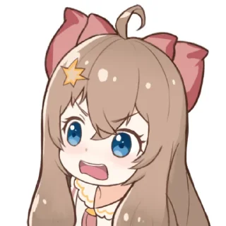 😟 emoji 嘉然 by @sparanoid Telegram sticker 6 of 48