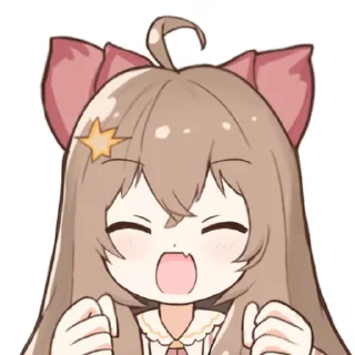 😄 emoji 嘉然 by @sparanoid Telegram sticker 5 of 48