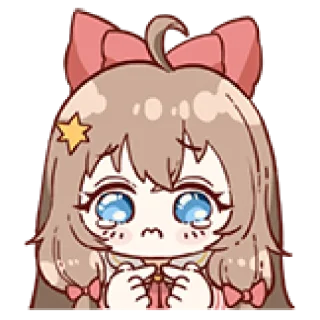 😢 emoji 嘉然 by @sparanoid Telegram sticker 21 of 48