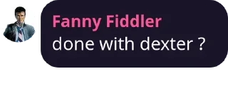 😒 emoji Fanny recommending Dexter Telegram sticker 17 of 26