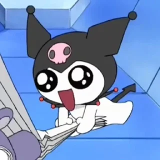 😄 emoji Kuromi Telegram sticker 23 of 105