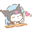 😘 emoji Kuromi Telegram sticker 10 of 13