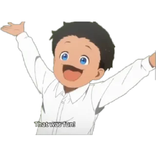 🤗 emoji Promised Neverland @animestickerchannel Telegram sticker 20 of 52
