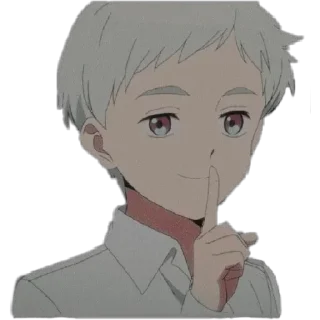 🤫 emoji Promised Neverland @animestickerchannel Telegram sticker 5 of 52