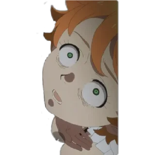 😨 emoji Promised Neverland @animestickerchannel Telegram sticker 15 of 52