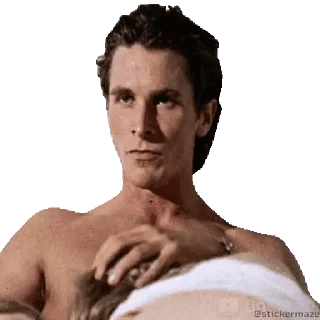💦 emoji @stickermaze_bot│@stickerXhub│AmericanPsycho. Telegram sticker 11 of 50