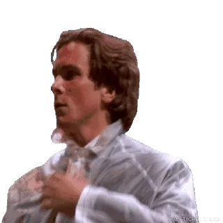 🥵 emoji @stickermaze_bot│@stickerXhub│AmericanPsycho. Telegram sticker 18 of 50