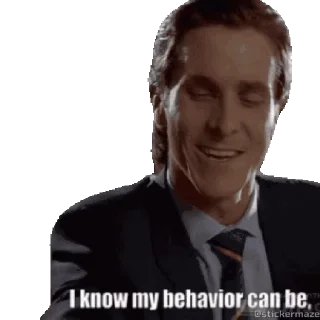 😬 emoji @stickermaze_bot│@stickerXhub│AmericanPsycho. Telegram sticker 23 of 50