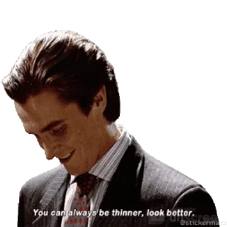 😝 emoji @stickermaze_bot│@stickerXhub│AmericanPsycho. Telegram sticker 17 of 50