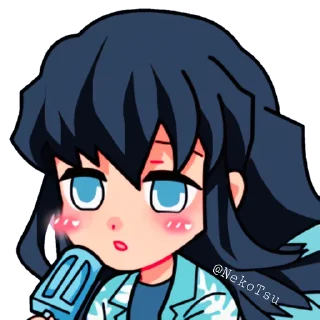 ⚔ emoji KNY Chibi @NekoTsu Telegram sticker 11 of 28
