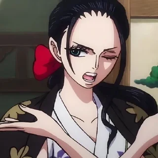 🥴 emoji Nico Robin by : @nisaasticker Telegram sticker 6 of 75