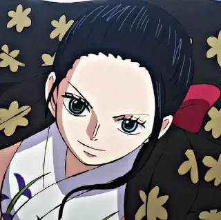 🙂 emoji Nico Robin by : @nisaasticker Telegram sticker 7 of 75