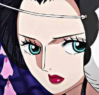 😕 emoji Nico Robin by : @nisaasticker Telegram sticker 17 of 75