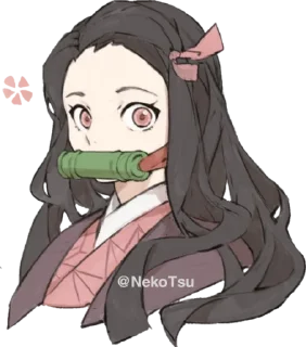 ⚔ emoji KNY Chibi @NekoTsu Telegram sticker 18 of 28