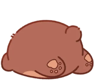 🫥 emoji choco bear @stickieri Telegram sticker 8 of 20