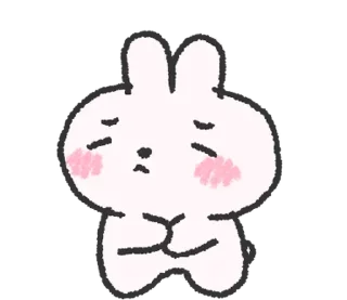 🐰 emoji doodle baby bun @stickieri Telegram sticker 22 of 24