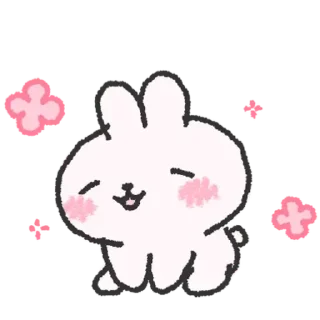 🐰 emoji doodle baby bun @stickieri Telegram sticker 8 of 24