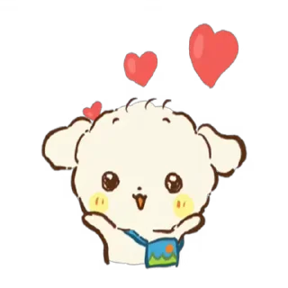 🥰 emoji fluffy dog kumo @stickieri Telegram sticker 5 of 24