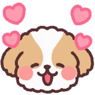 Sticker from fluffy dog @stickieri