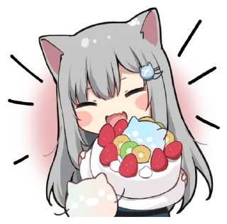 🍰 emoji 【甘城なつき】nachonekodayo Telegram sticker 22 of 32
