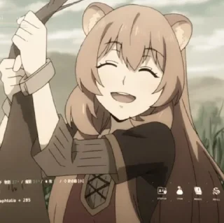📻 emoji ꐑꐑ . RAPHTALIA  ⋆  @meowkasa Telegram sticker 10 of 45