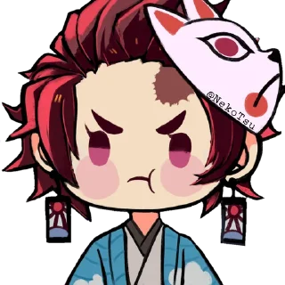 ⚔ emoji KNY Chibi @NekoTsu Telegram sticker 3 of 28
