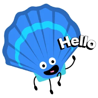 👋 emoji Scallop Stickers Telegram sticker 5 of 21