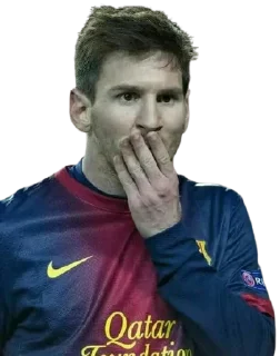 🤭 emoji Lionel Messi @Stickersey Telegram sticker 15 of 45