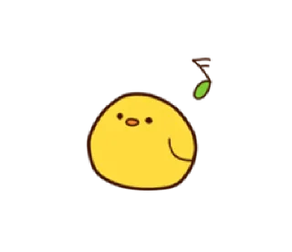 🎵 emoji Cheerful Chick | @cutestickers4you Telegram sticker 15 of 40