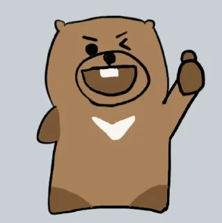 😍 emoji 摸摸熊：股癌台、美股、薯條 專欄 Telegram sticker 10 of 120