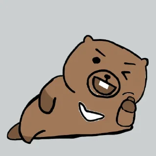😎 emoji 摸摸熊：股癌台、美股、薯條 專欄 Telegram sticker 20 of 120