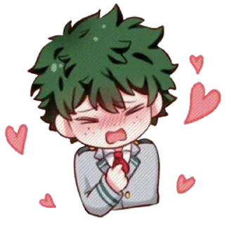 😍 emoji DEKU @ANIMESTICKERCHANNEL Telegram sticker 22 of 80