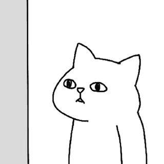 💬 emoji White Cat ^•^ @OstickersO Telegram sticker 23 of 24